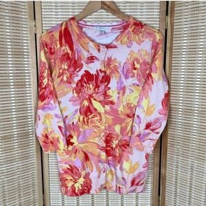Isaac Mizrahi Floral Cardigan Sweater
